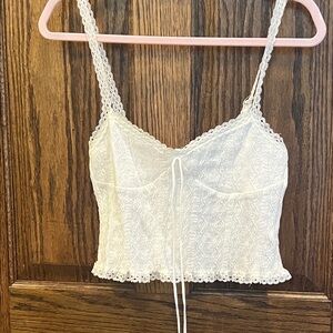 NWT White Lace Cropped Camisole